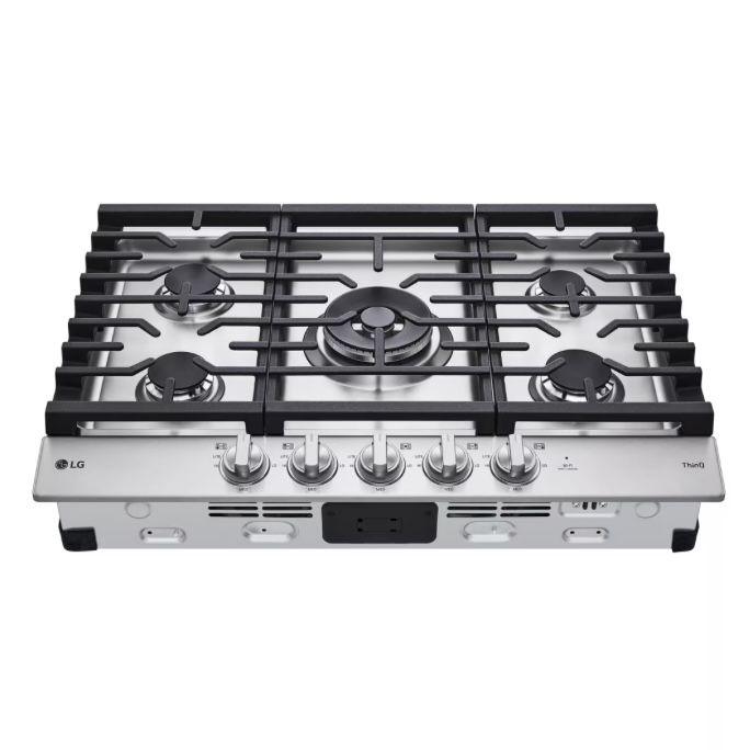 LG 30 in. Smart Gas Cooktop in Stainless Steel with 5 Burners