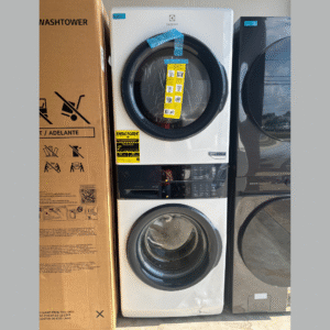 Electrolux 4.4 cu.ft Stacked Washer and 8.0 cu.ft Electric Dryer Laundry Tower in White