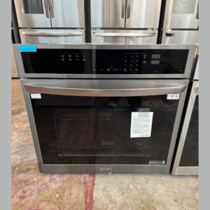 LG 4.7 cu. ft. Smart Single Electric Wall Oven with Fan Convection, Air Fry in PrintProof in Black Stainless Steel